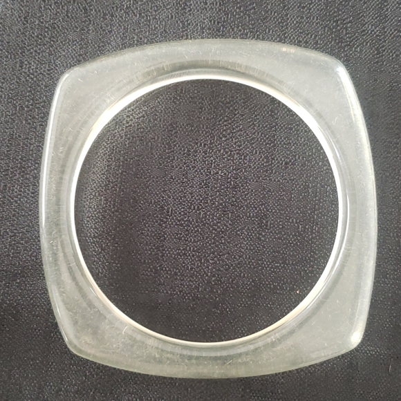 Vintage lucite square bangles set of 3 - mod retro - Picture 2 of 7